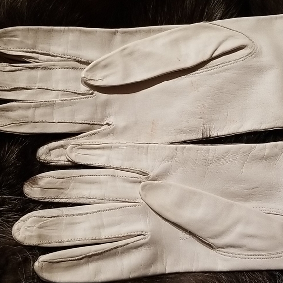 Intake kid leather light Gray gloves 13 " - Picture 6 of 8